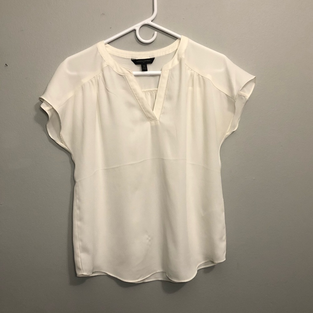 Banana Republic, White Blouse, Size XS
